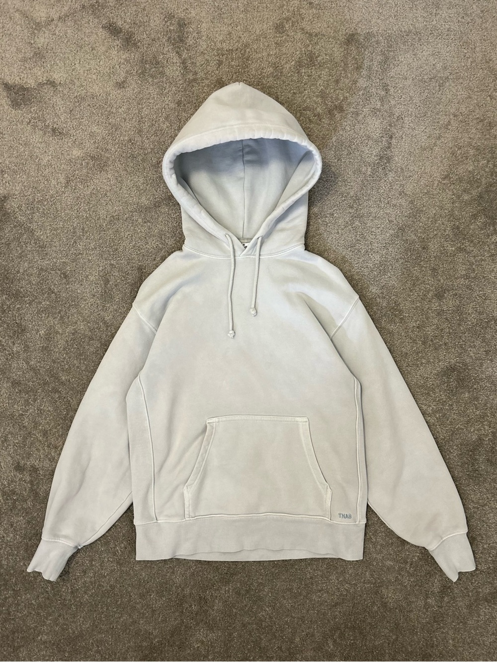 TNA Women’s Light Gray Hooded Pullover Sweatshirt